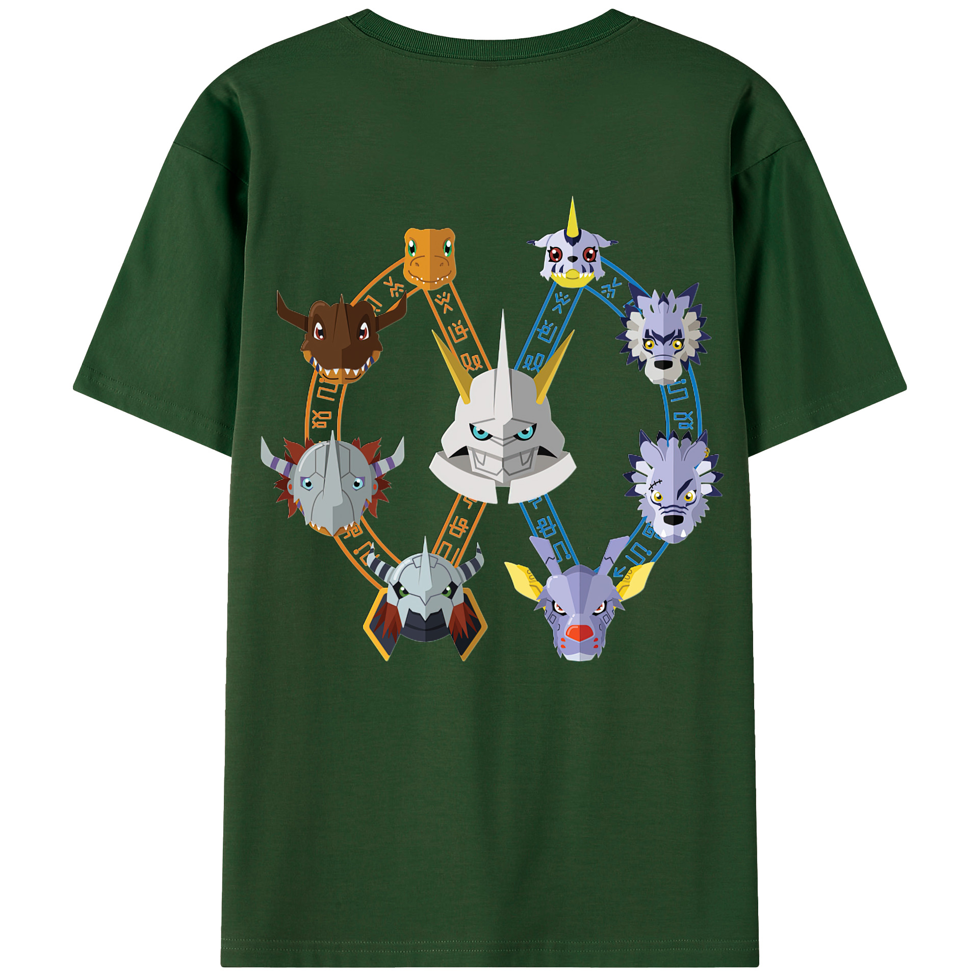 （画像用） Digimon デジタルモンスター/デジモン 綿100％半袖Tシャツ（背面プリント）